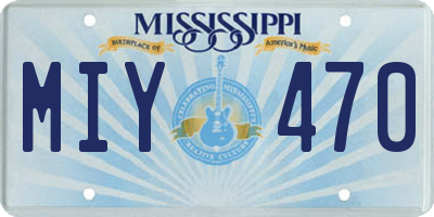 MS license plate MIY470