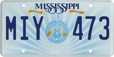 MS license plate MIY473
