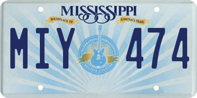 MS license plate MIY474