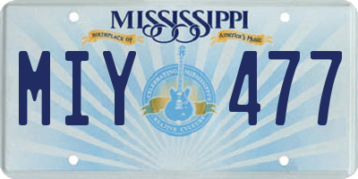 MS license plate MIY477