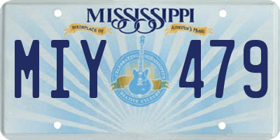 MS license plate MIY479
