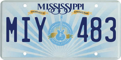 MS license plate MIY483