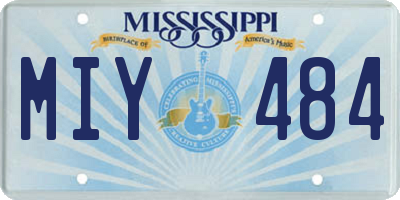 MS license plate MIY484