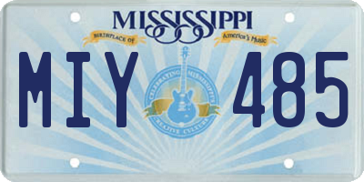 MS license plate MIY485