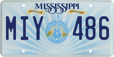MS license plate MIY486