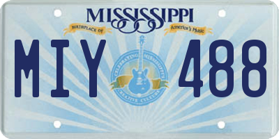 MS license plate MIY488