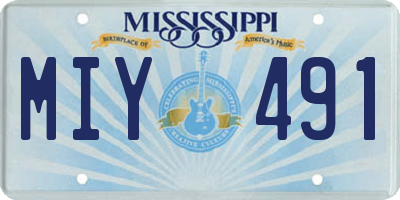 MS license plate MIY491