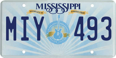 MS license plate MIY493