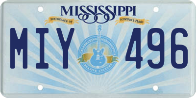 MS license plate MIY496