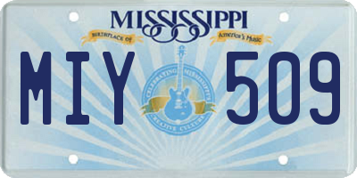 MS license plate MIY509