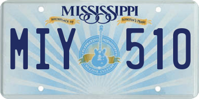 MS license plate MIY510