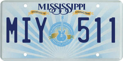 MS license plate MIY511