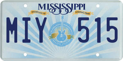 MS license plate MIY515
