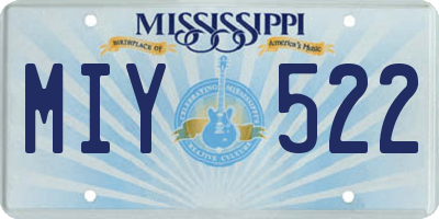 MS license plate MIY522
