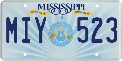 MS license plate MIY523