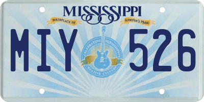 MS license plate MIY526