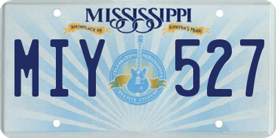 MS license plate MIY527