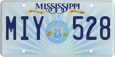 MS license plate MIY528