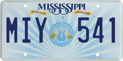 MS license plate MIY541
