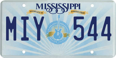 MS license plate MIY544