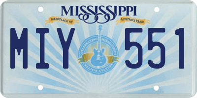 MS license plate MIY551