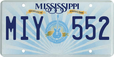 MS license plate MIY552