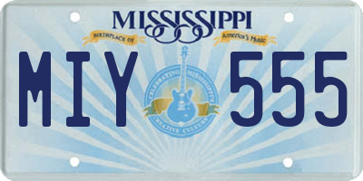 MS license plate MIY555