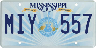 MS license plate MIY557