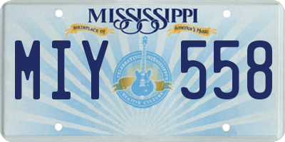 MS license plate MIY558
