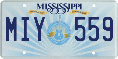 MS license plate MIY559
