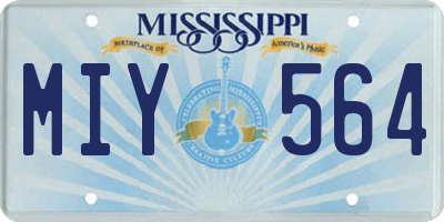 MS license plate MIY564
