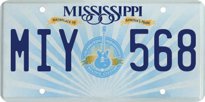 MS license plate MIY568