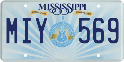 MS license plate MIY569