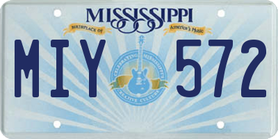 MS license plate MIY572