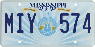 MS license plate MIY574
