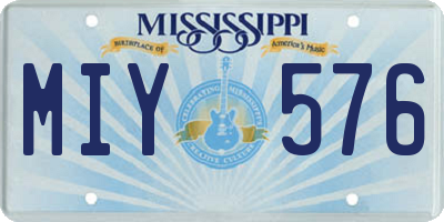 MS license plate MIY576