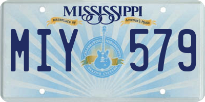 MS license plate MIY579