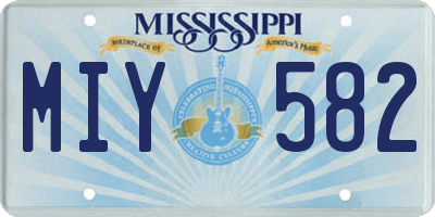 MS license plate MIY582