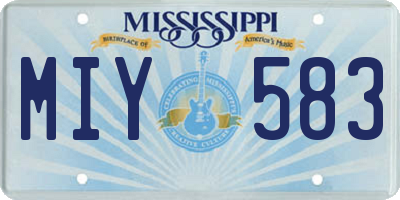 MS license plate MIY583