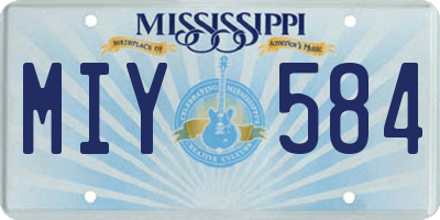 MS license plate MIY584