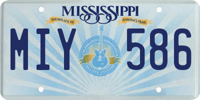 MS license plate MIY586