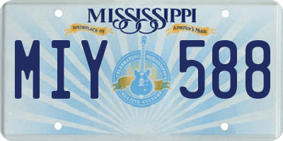 MS license plate MIY588