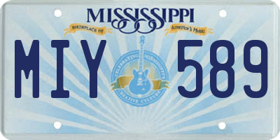 MS license plate MIY589