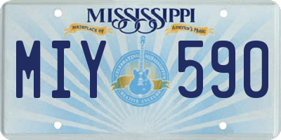 MS license plate MIY590