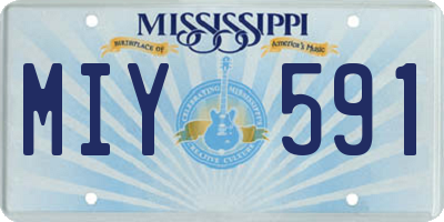 MS license plate MIY591