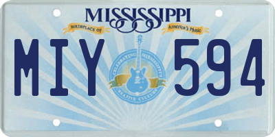 MS license plate MIY594
