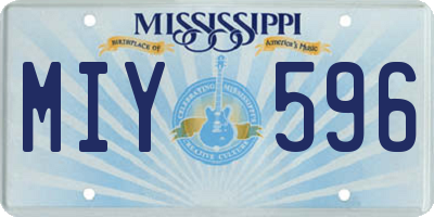 MS license plate MIY596