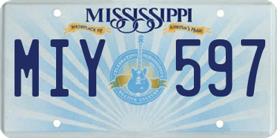 MS license plate MIY597