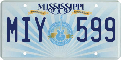 MS license plate MIY599