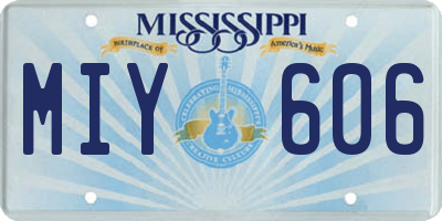 MS license plate MIY606